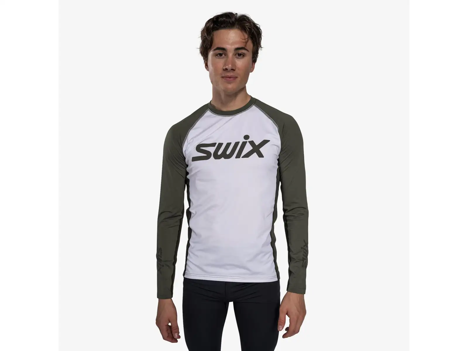 Swix RaceX Dry pánske tričko s dlhým rukávom Bright White/Olive