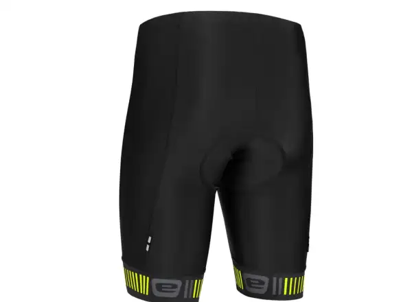 Pánske šortky Etape Elite s podšívkou čierna/žltá fluo