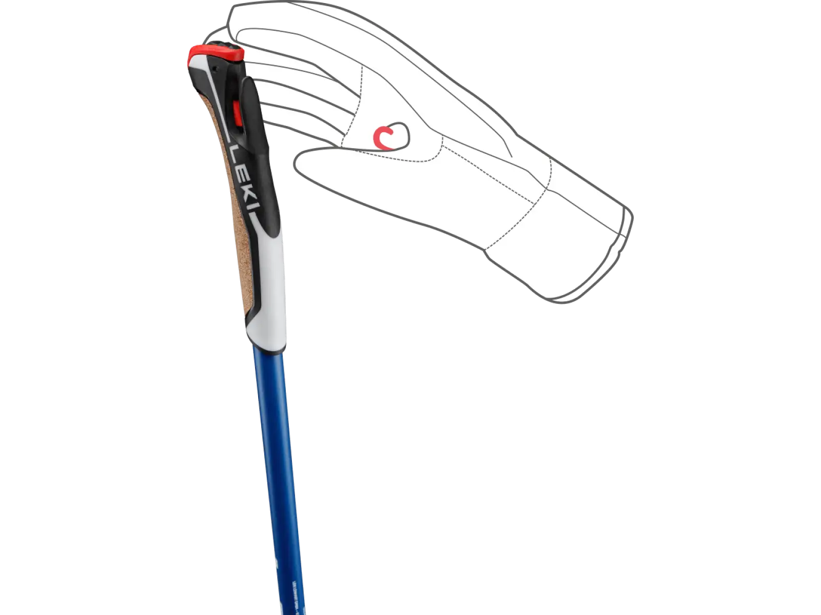 Leki PRC 850 TR bežecké palice Naturalcarbon-regal blue light-white