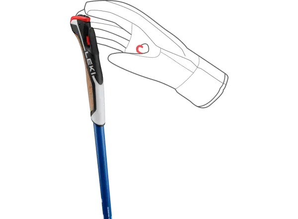 Leki PRC 850 TR bežecké palice Naturalcarbon-regal blue light-white