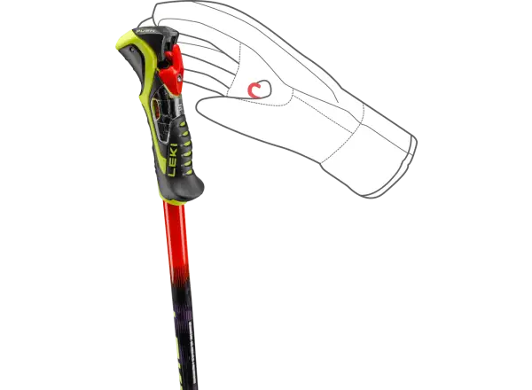 Leki WCR Pro SL TR zjazdové palice Bright red-violet-neonyellow