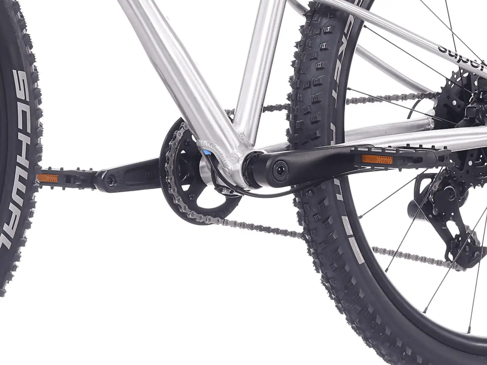 Superior TEAM 24 detský bicykel Gloss Brushed Alu / Rainbow Black