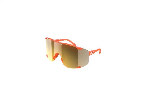 POC Devour + slnečné okuliare Fluorescent Orange Translucent/Clarity Road/Partly Sunny Gold
