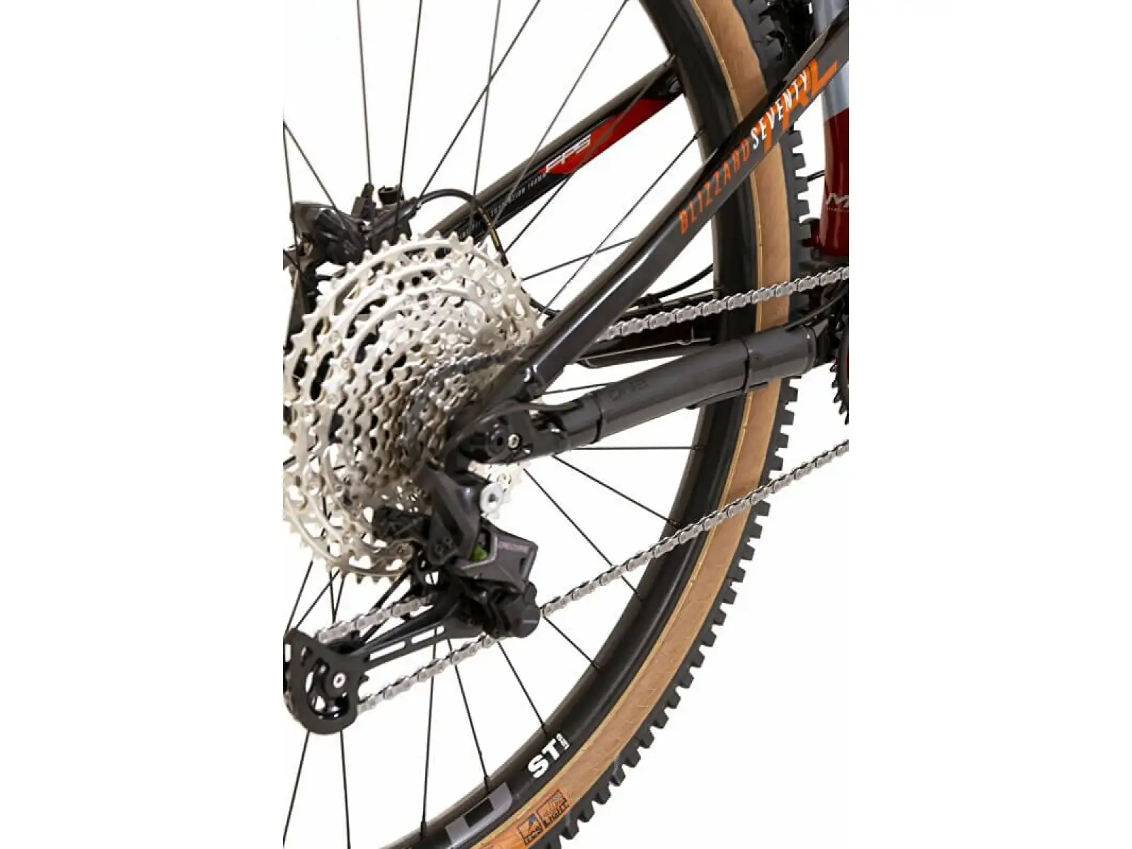 Rock Machine Blizzard TLR 70-29 oranžový/strieborný celoodpružený horský bicykel