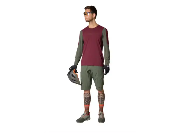 Dynafit Ride pánsky dres dlhý rukáv Burgundy
