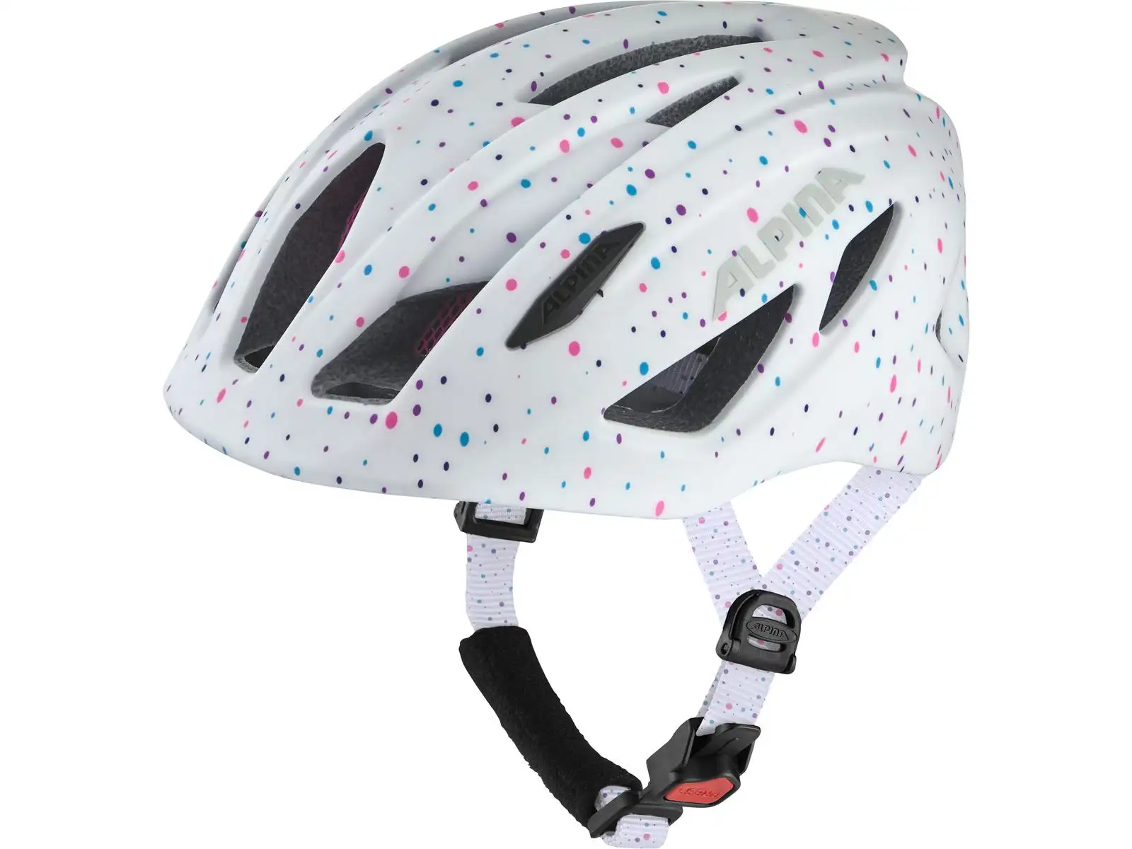 Alpina Pico Flash detská prilba White Polka Dots Gloss
