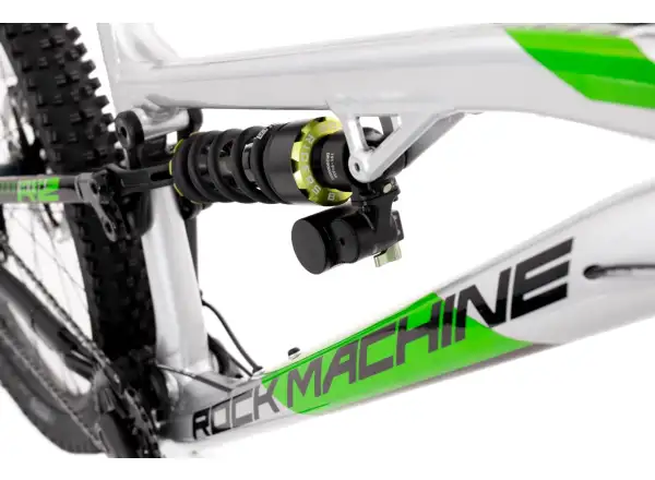 Rock Machine Blizzard 90-297 RZ strieborný/zelený celoodpružený horský bicykel