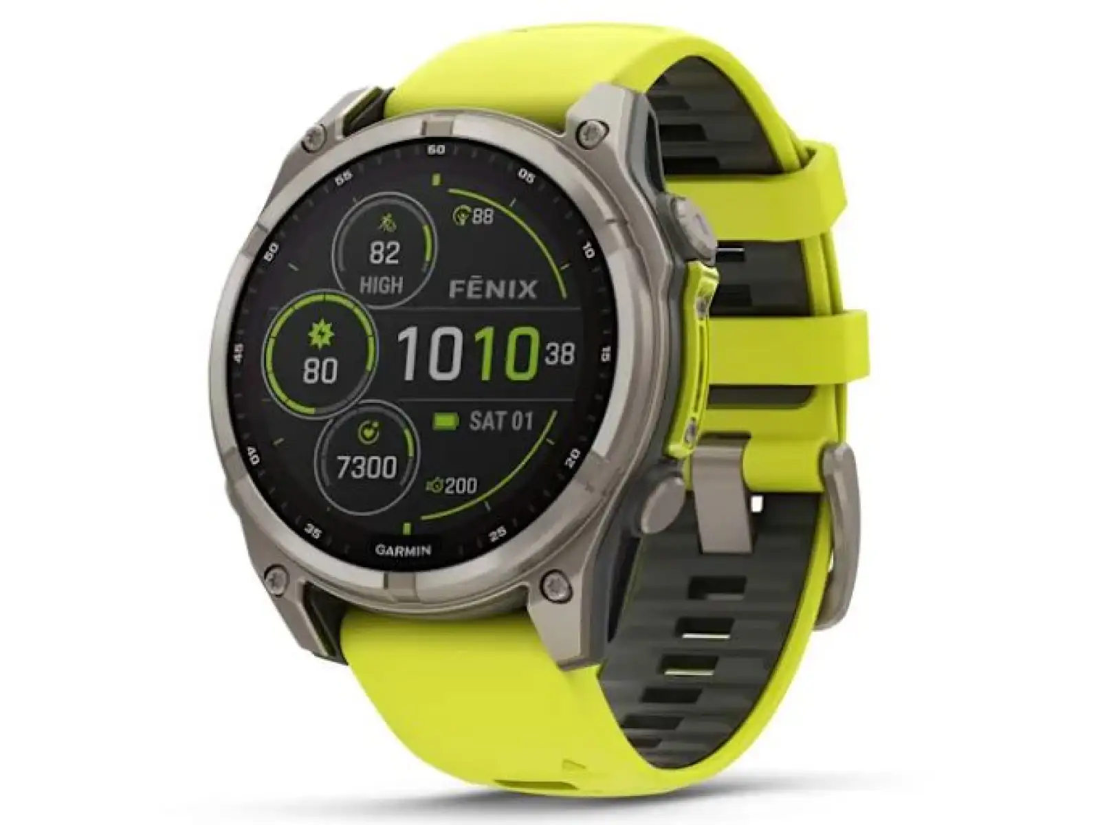 Garmin fenix 8 - 51 mm Solar Sapphire inteligentné hodinky Titanium Yellow/Graphite