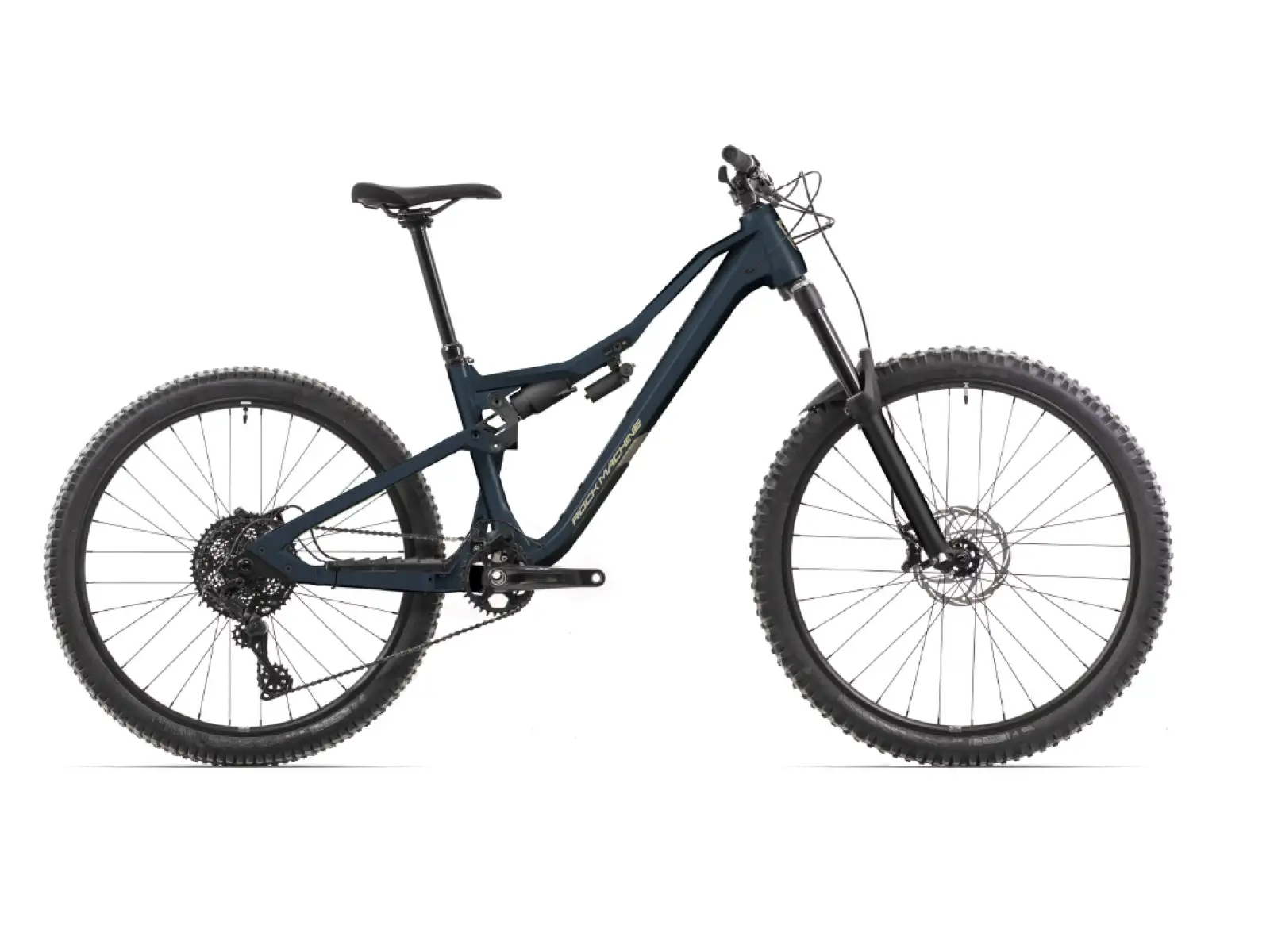Rock Machine Whizz FS II 90 AXS horský bicykel Matte Milionaire Blue
