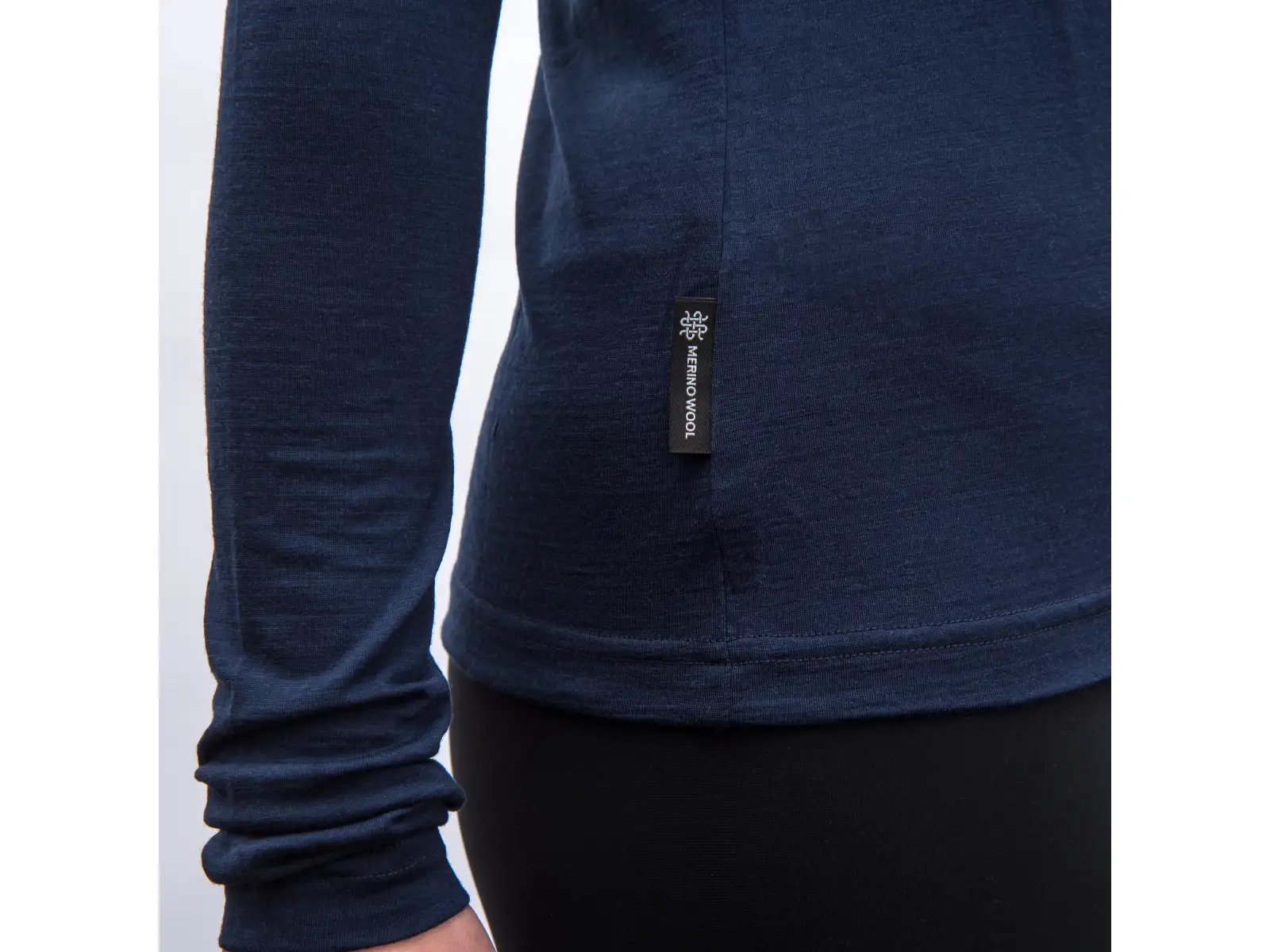 Sensor Merino Active Songbirds dámske tričko dlhý rukáv Deep Blue