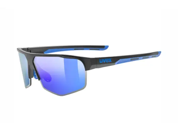 Uvex Axos Set okuliare Black Matt/Mirror Blue