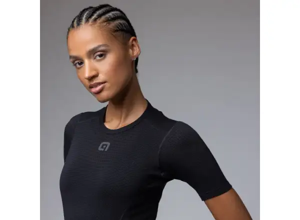Alé Intimo Merino dámske spodné tričko krátky rukáv Black