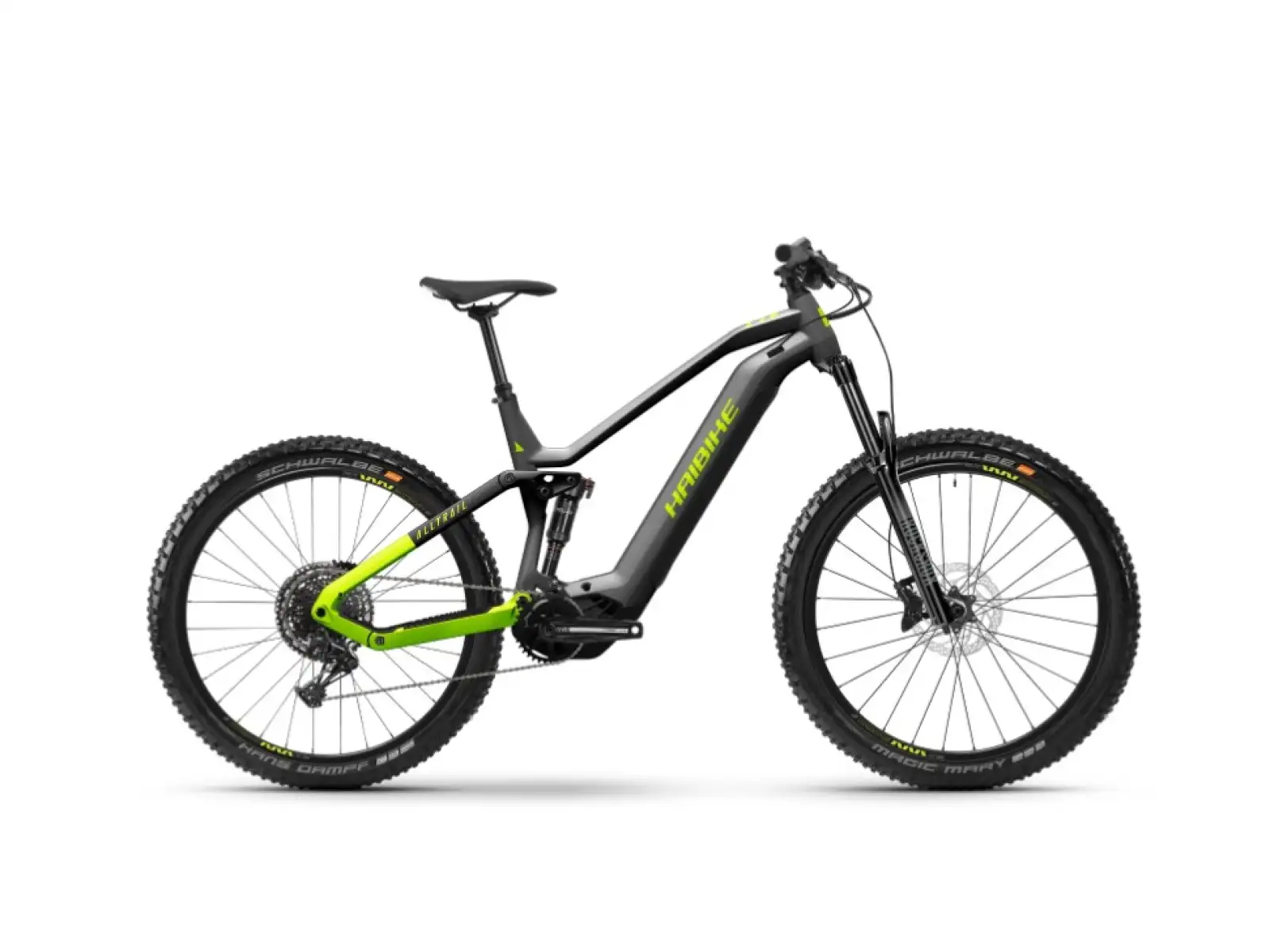 Haibike AllTrail 9 celoodpružený elektrobicykel titan/lime/black