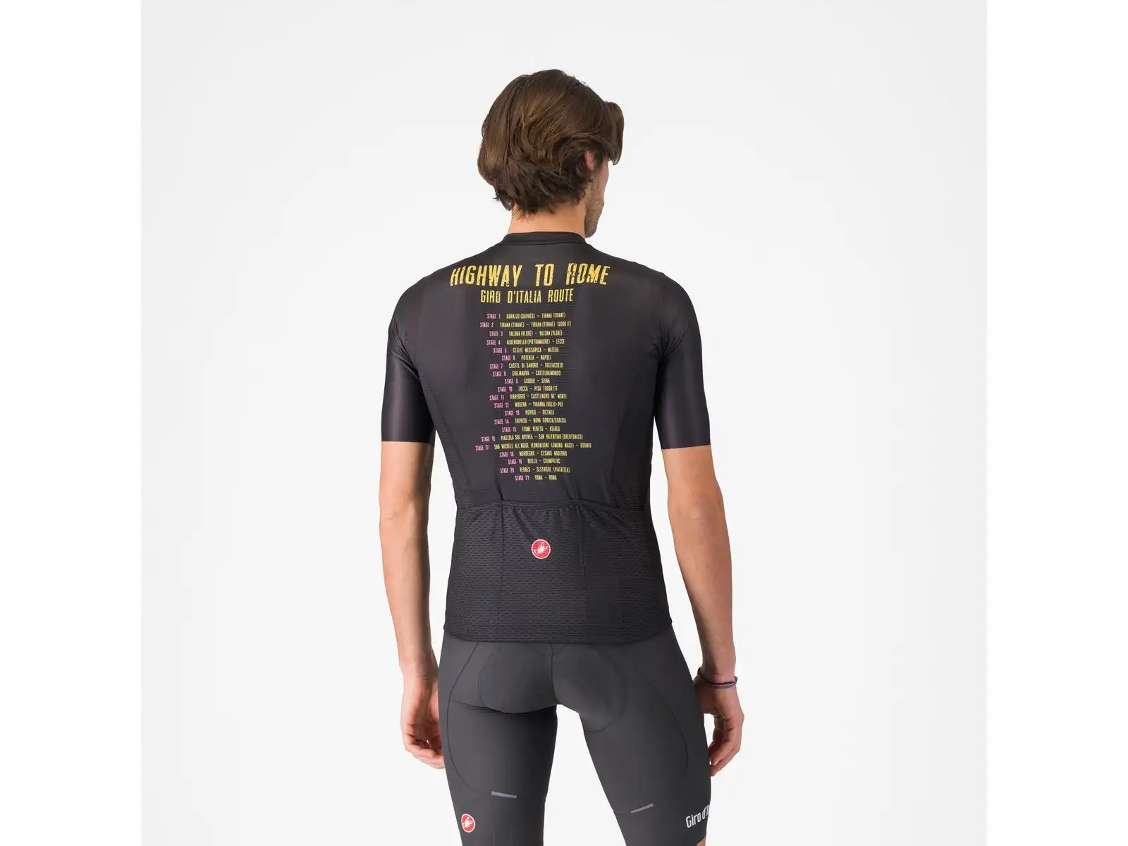 Castelli Giro Highway To Rome pánsky dres krátky rukáv Nero