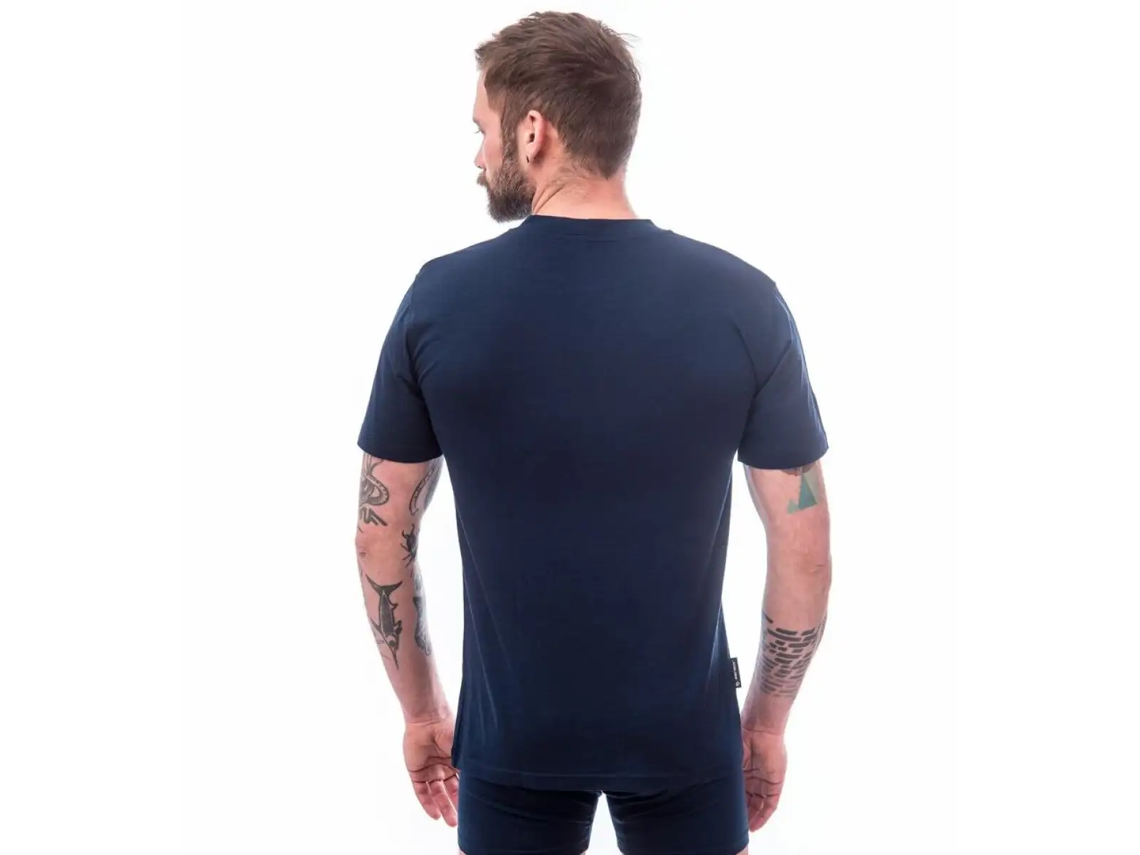 Sensor Merino Active PT Mountains pánske tričko krátky rukáv Deep Blue