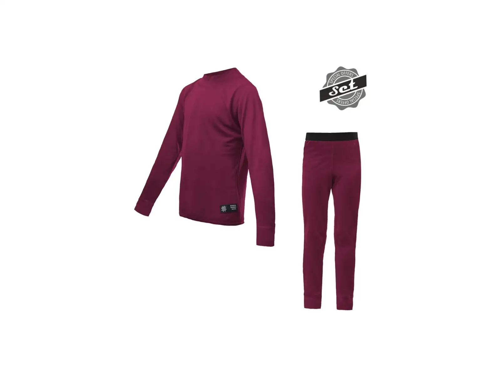 Sensor Merino Active set juniorské tričko dlhý rukáv + nohavice Lilla