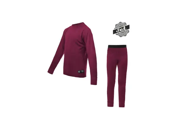 Sensor Merino Active set juniorské tričko dlhý rukáv + nohavice Lilla