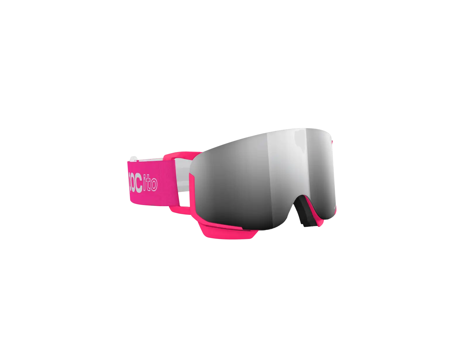 POC POCito Nexal detské lyžiarske okuliare Fluorescent Pink/Partly Sunny Silver