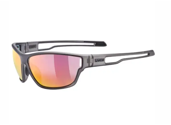 Uvex Sportstyle 806 okuliare Smoke Matt/Mirror Red