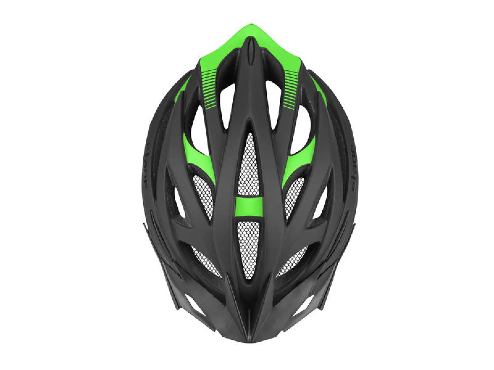 Etape Magnum cyklistická prilba čierna/zelená matná