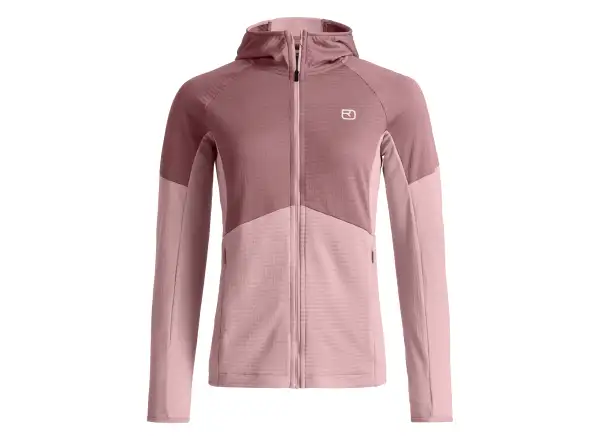 Ortovox Fleece Light Grid Hoody dámska mikina Dawn Rose