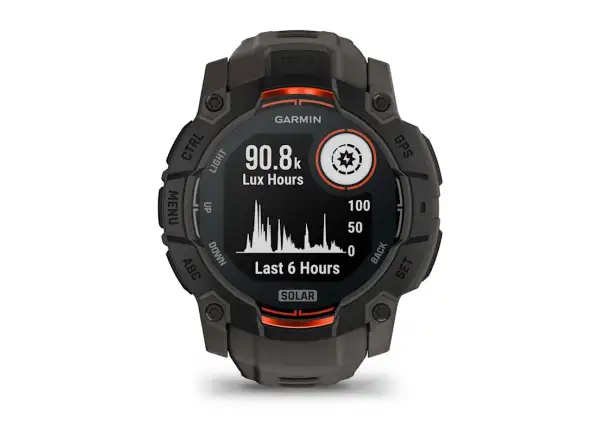 Garmin Instinct 3 Solar 50 mm inteligentné hodinky Black/Charcoal remienok