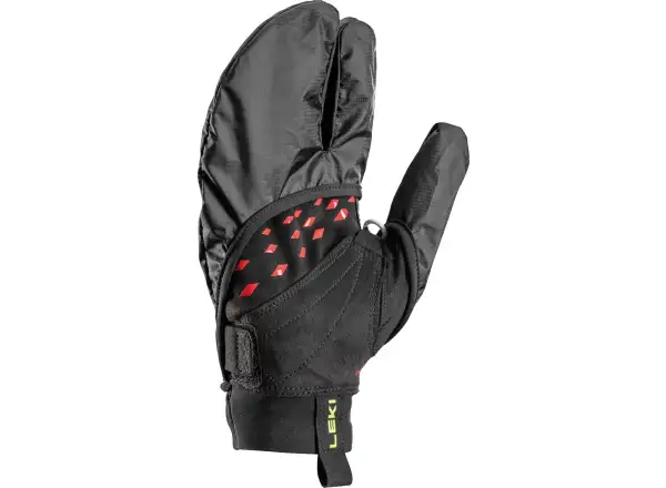 Leki Ultra Trail Storm Shark bežecké rukavice Black/Red/Neon Yellow