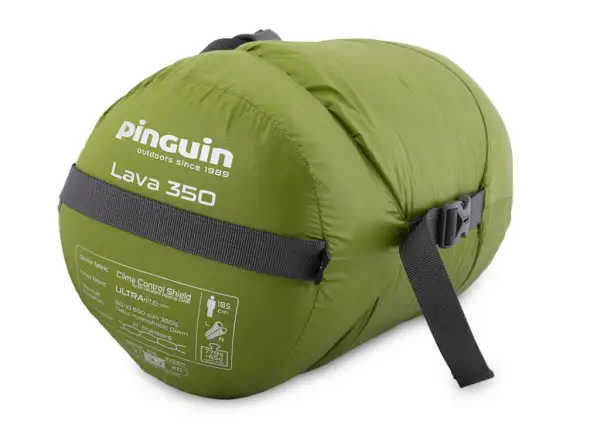Pinguin Lava 350 spací vak 195 cm zelená ľavá