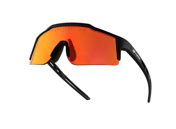 Force Nitro junior cyklistické okuliare čierne/červené zrkadlové sklo