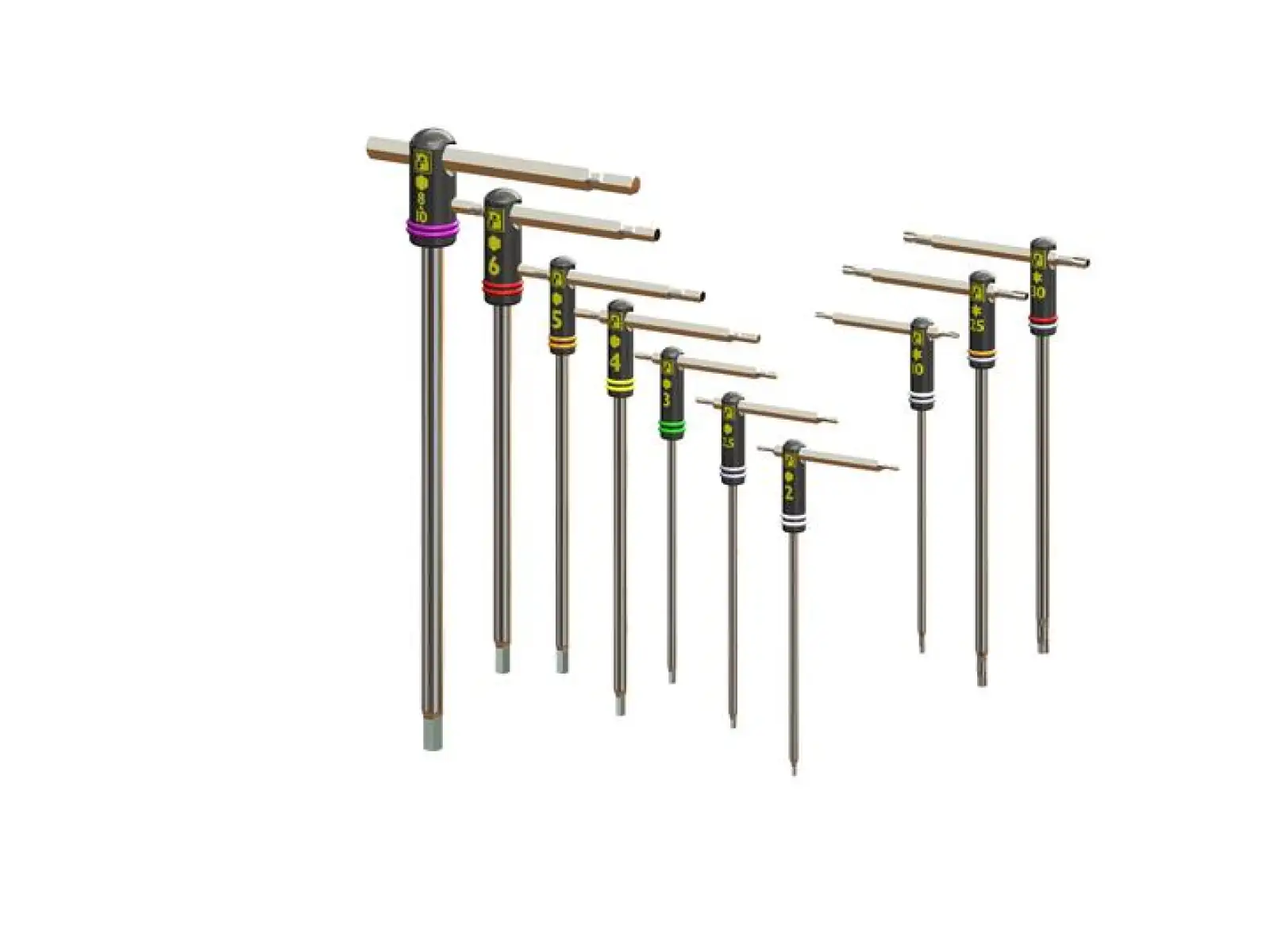 Sada imbusových a torx kľúčov Pedros Master T-handle Set II 10 ks vrátane tašky