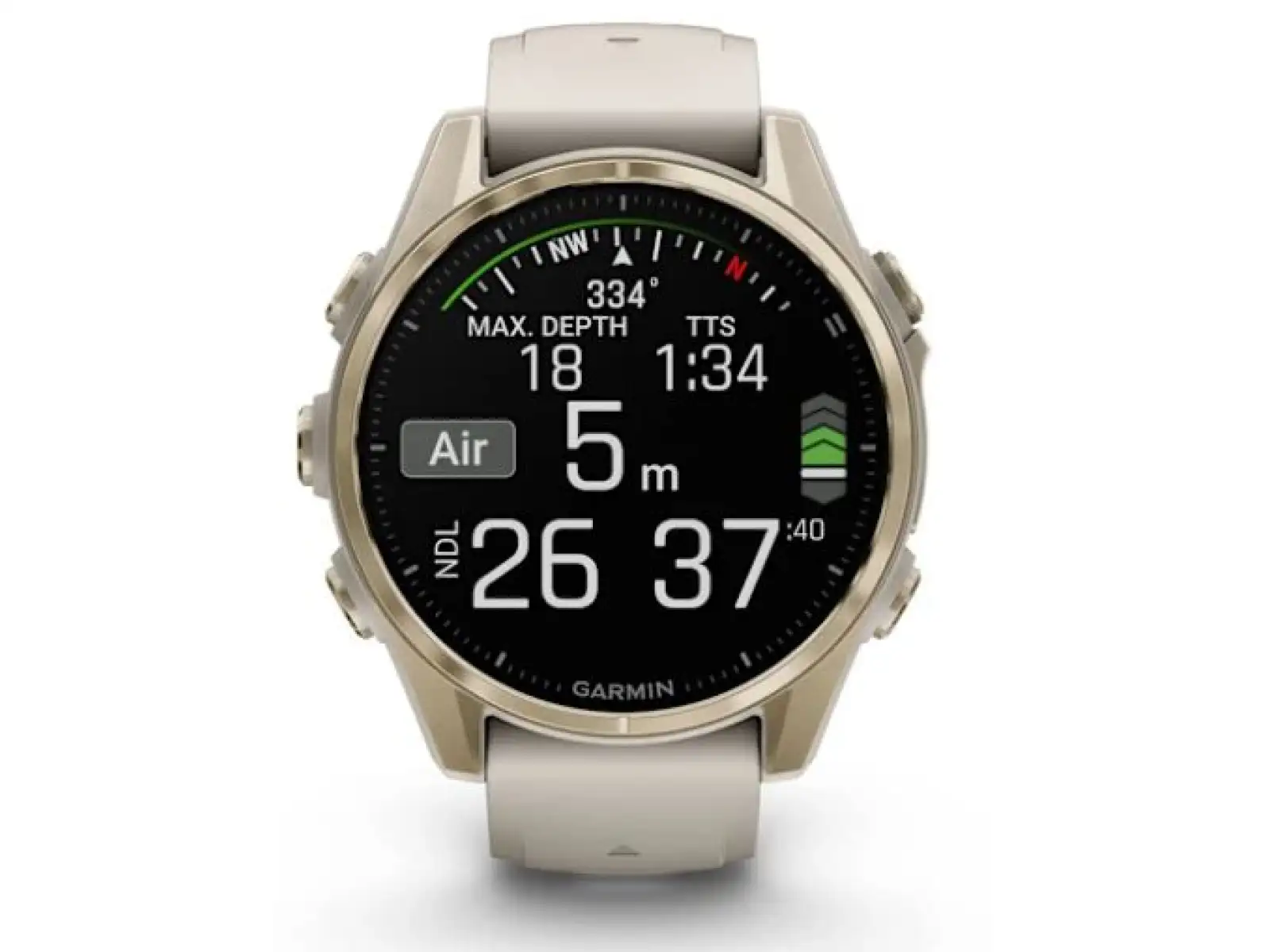 Garmin fenix 8 - 43 mm AMOLED Sapphire inteligentné hodinky Soft Gold Fog grey