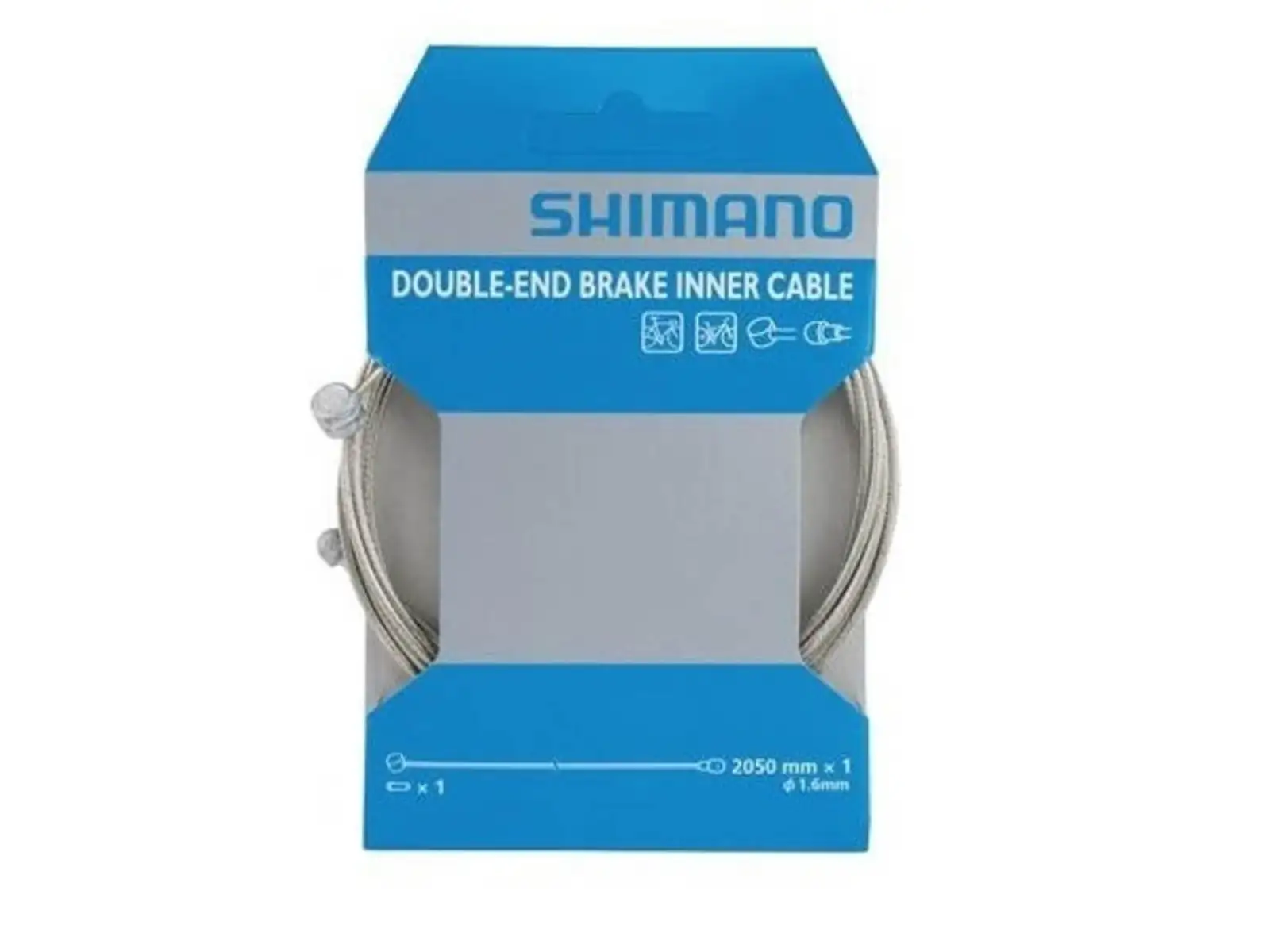 Shimano brzdové lanko s dvojitým zakončením, originál nerez 1ks