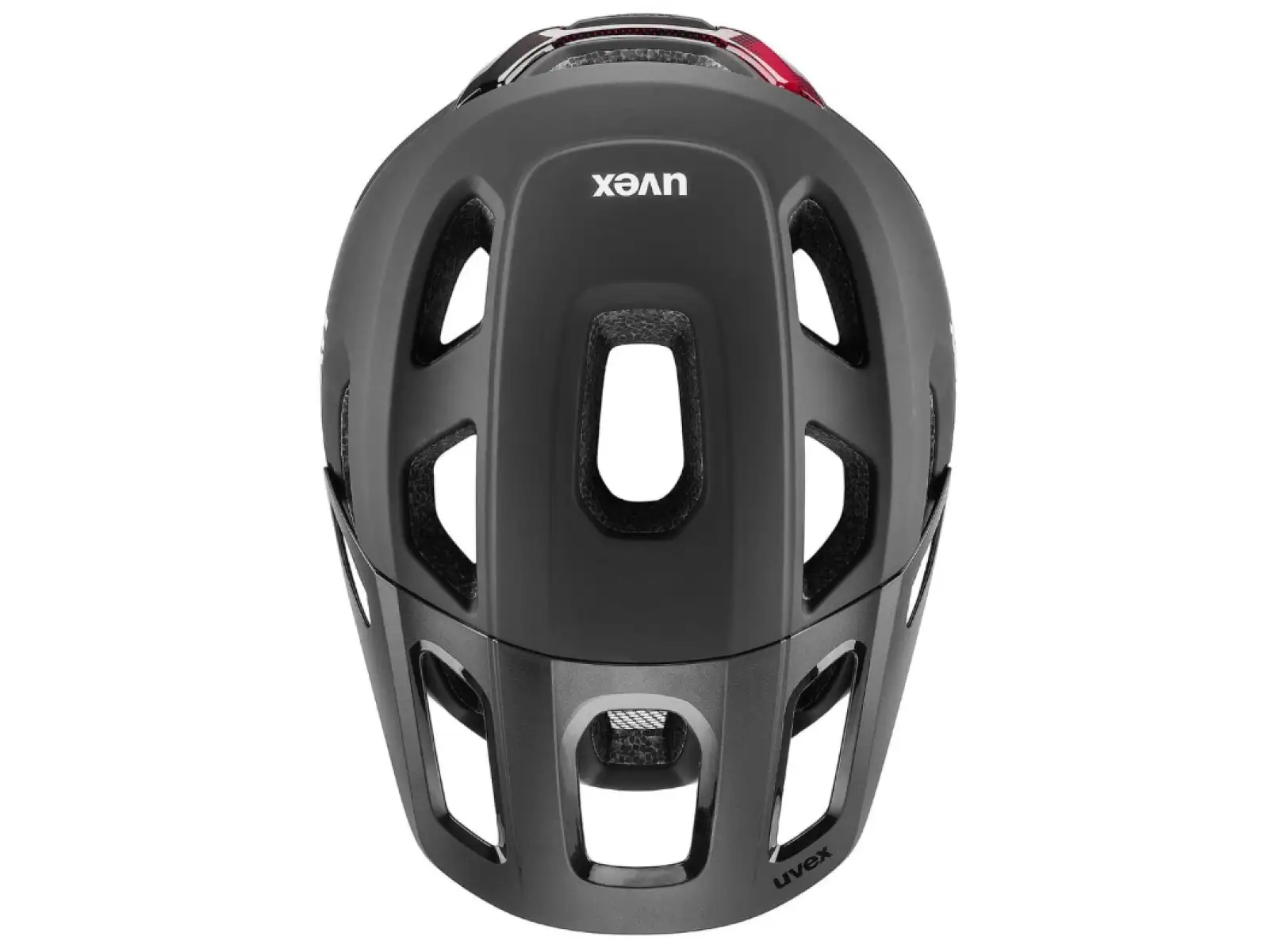 Uvex React MIPS MTB prilba Black/Ruby Red Matt