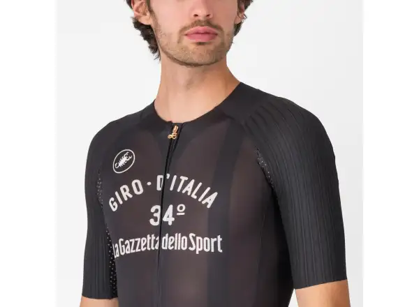 Castelli Giro Vintage Maglia Nera 34 pánsky dres krátky rukáv Nero