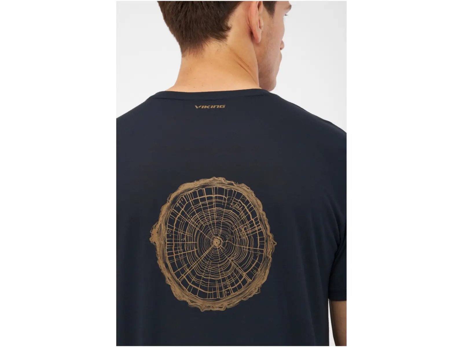 Viking Rune pánske tričko krátky rukáv navy/light brown