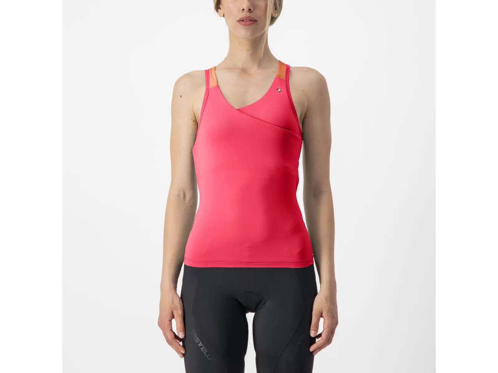 Castelli Solaris dámsky dres bez rukávov Hibiscus/Soft Orange
