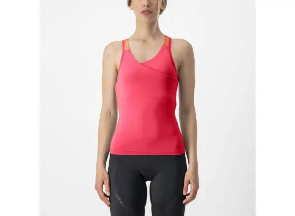 Castelli Solaris dámsky dres bez rukávov Hibiscus/Soft Orange