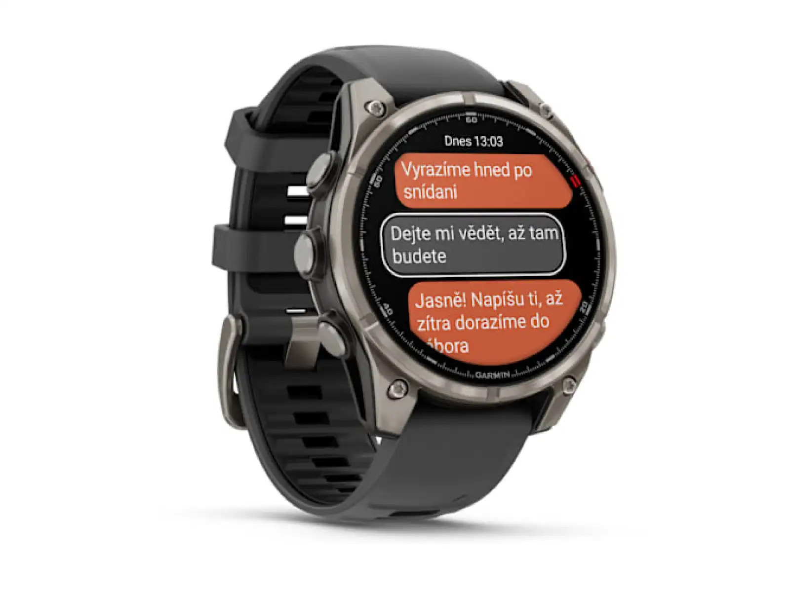 Garmin fenix 8 Pro 47 mm, AMOLED Sapphire, Titanium so silikónovým remienkom Graphite/Black