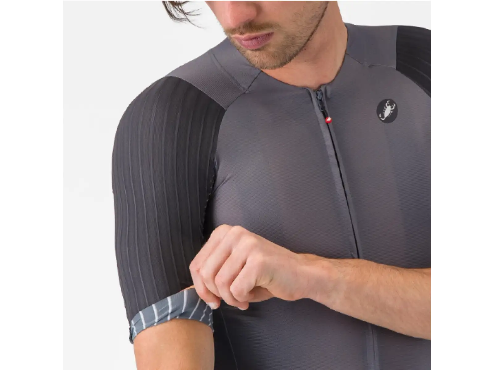 Castelli Aero Race 8S pánsky dres krátky rukáv Smoky Gray