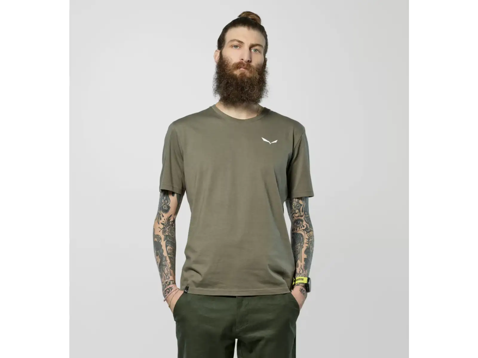 Salewa Eagle Vocab pánske tričko krátky rukáv Faded Green