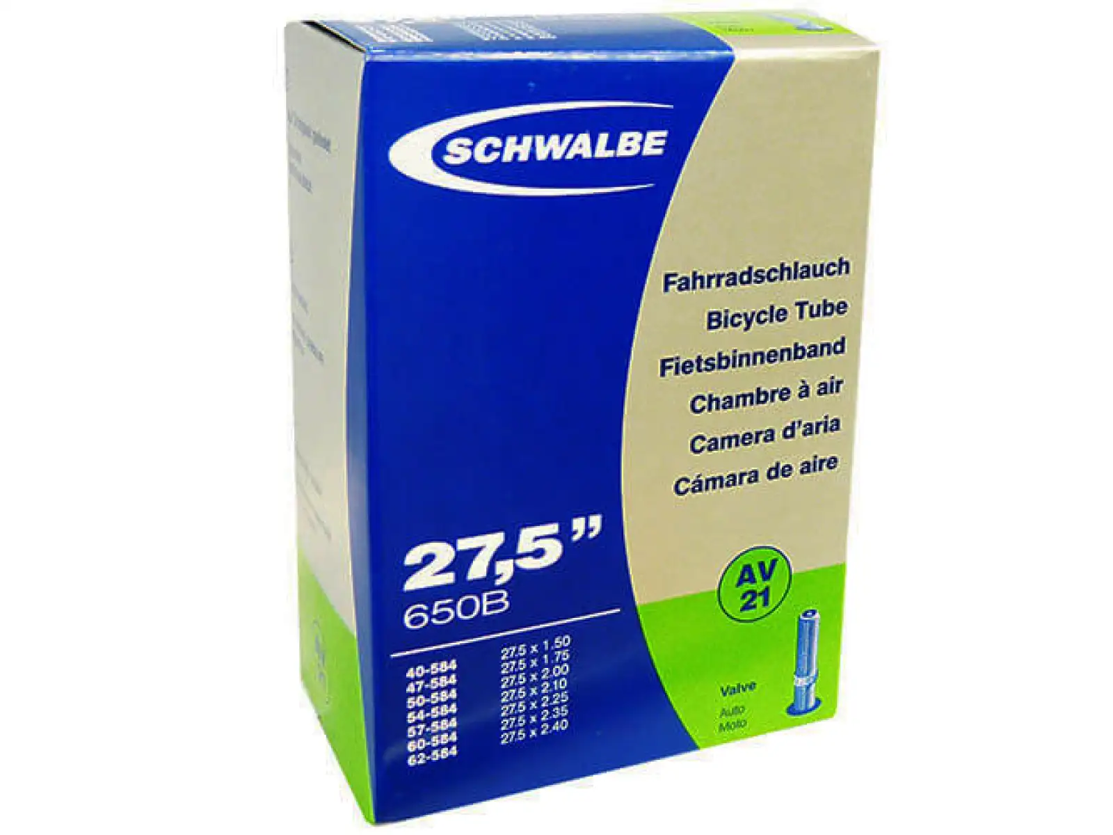 Schwalbe duša MTB 27,5x1,50-2,40" (Nr.21)