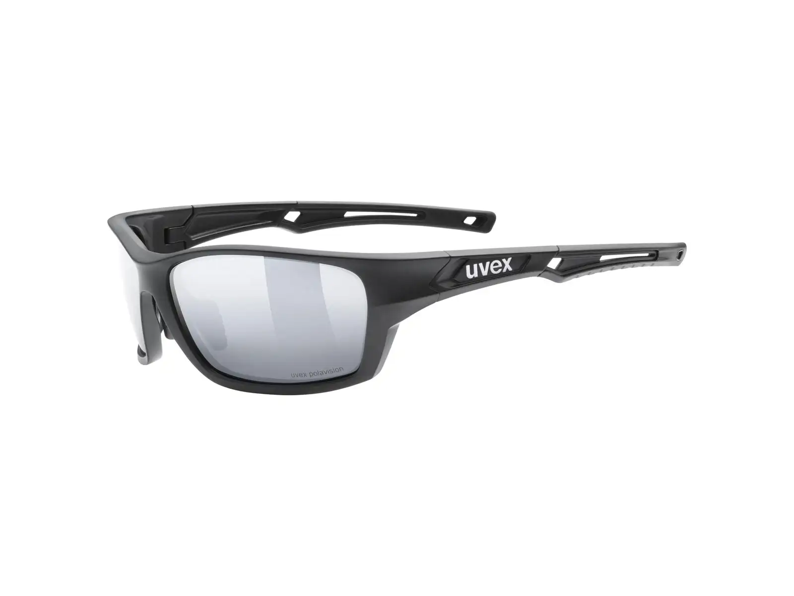 Uvex Sportstyle 232 P okuliare Black Mat Red/Polavision Mirror Silver