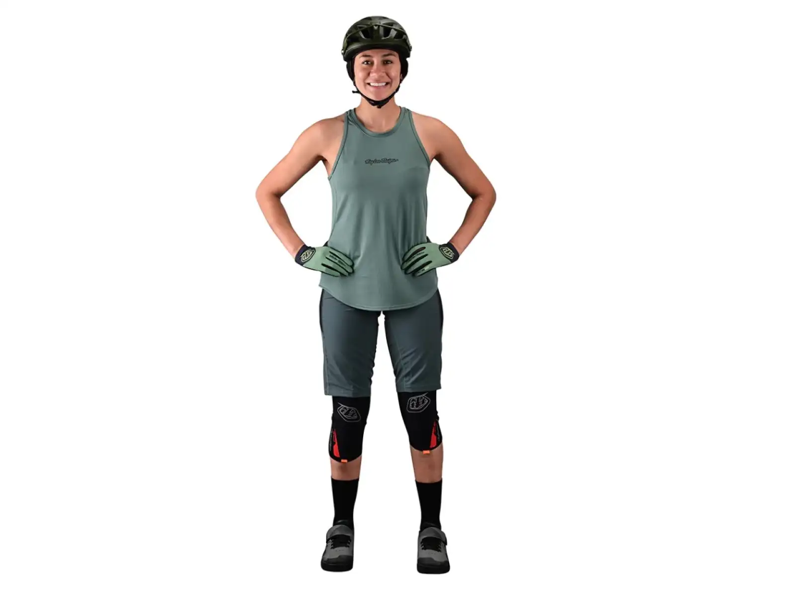 Troy Lee Designs Luxe dámske šortky Solid steel green