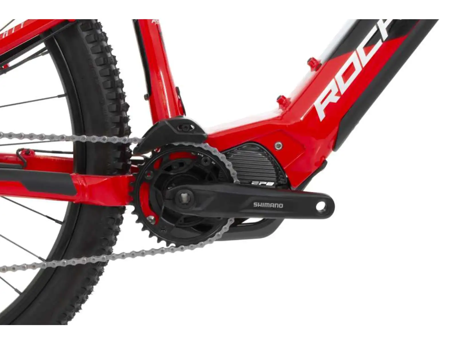 Horský elektrobicykel Rock Machine Blizz INT e40-29 lesklý červený/strieborný/čierny