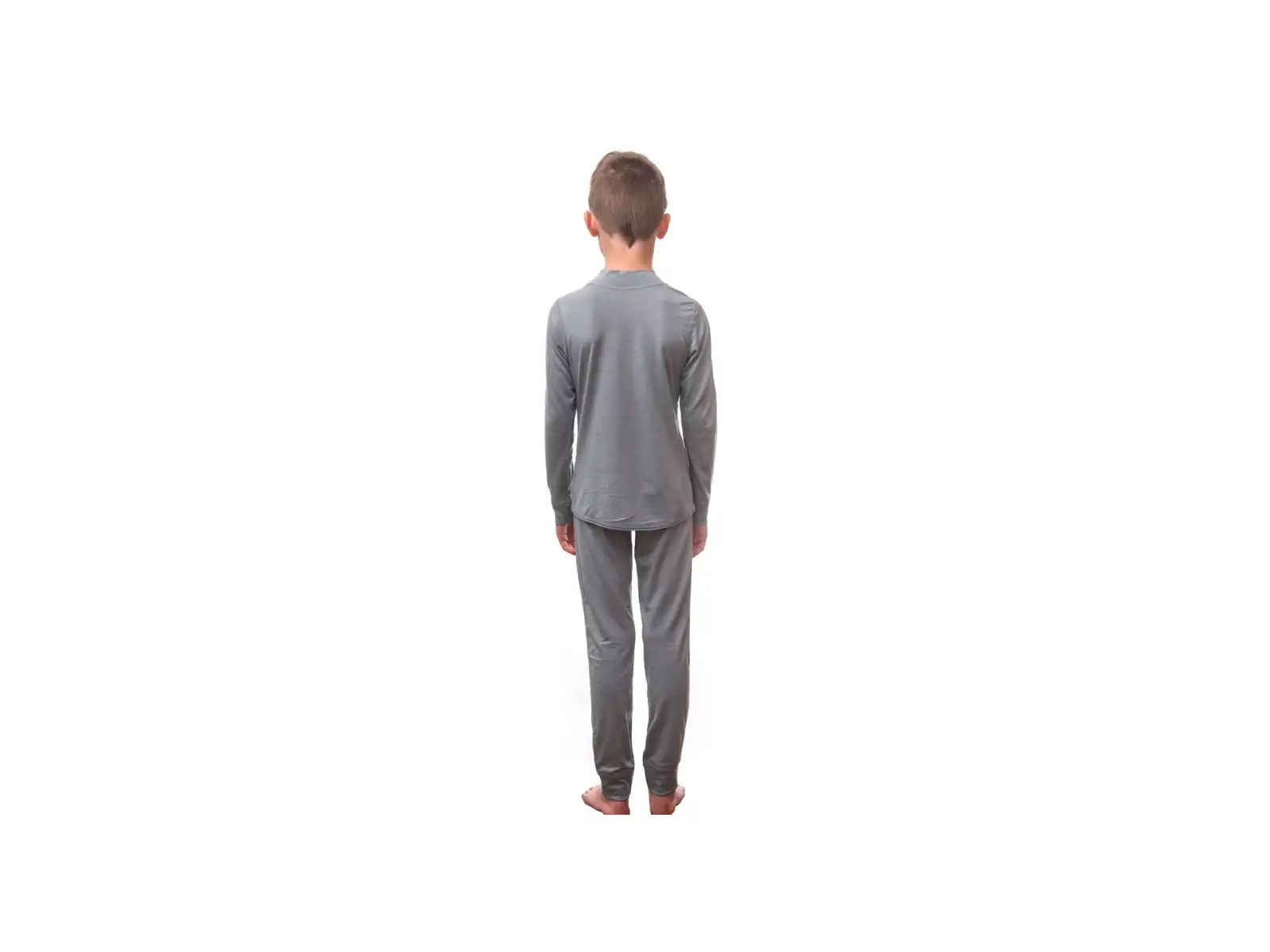 Sensor Merino Active set juniorské tričko dlhý rukáv + nohavice šedá