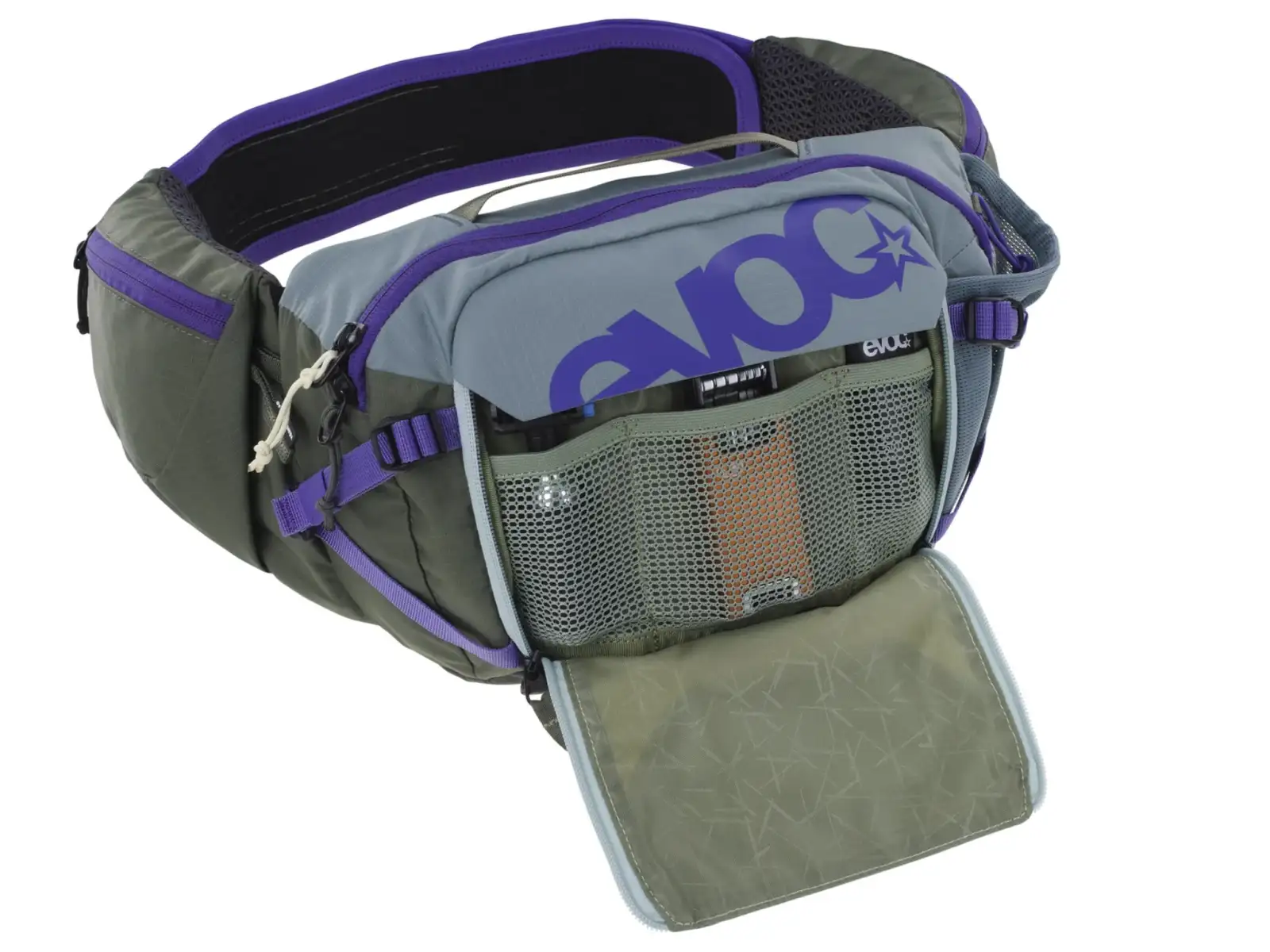 Evoc Hip Pack Pro 3 l + pint vak 1,5 l Steel/Violet/Dark Olive