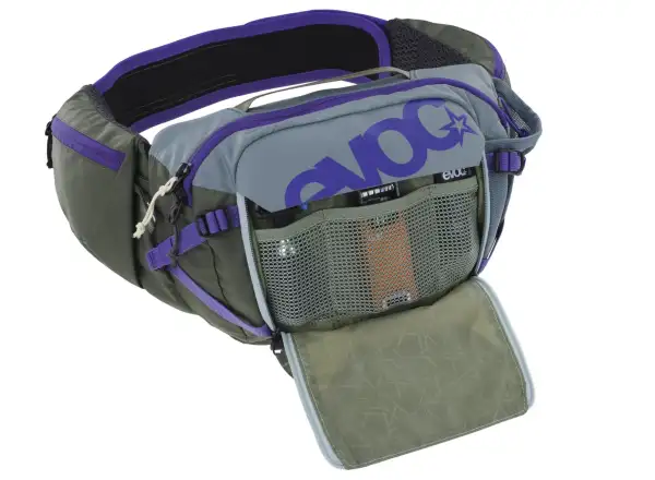 Evoc Hip Pack Pro 3 l + pint vak 1,5 l Steel/Violet/Dark Olive