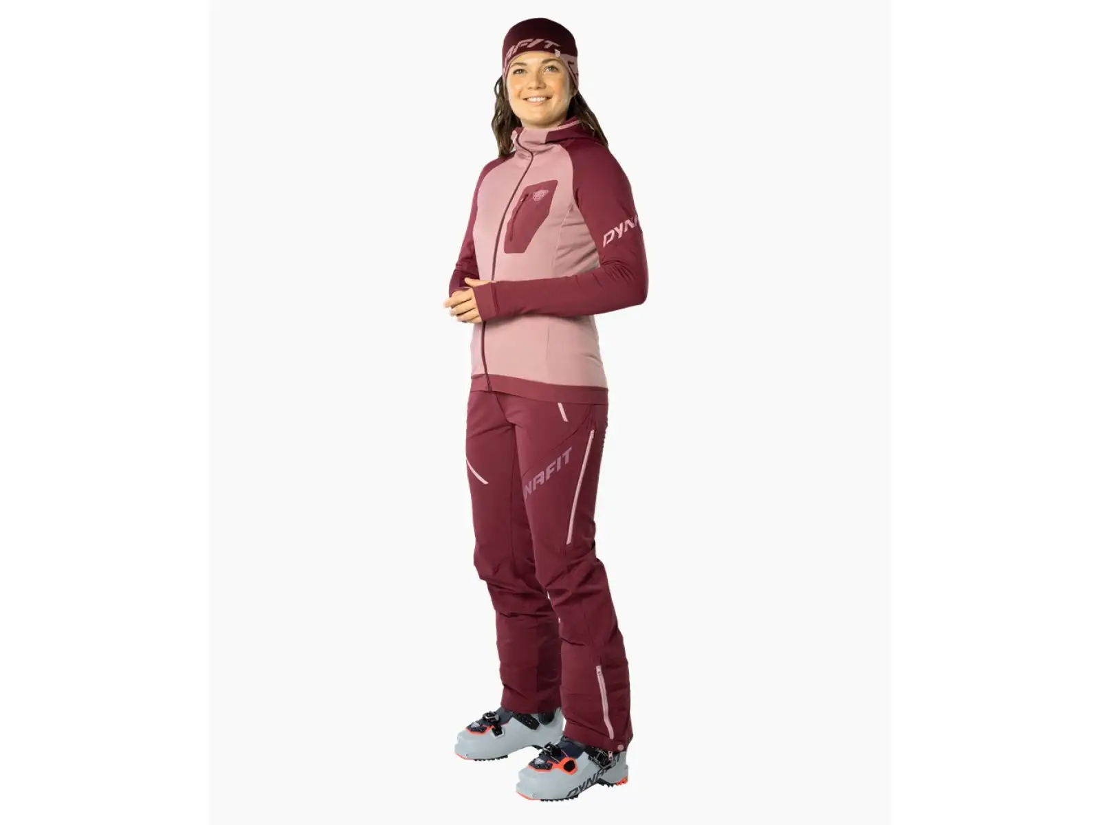 Dynafit Mercury Dynastretch Dámske softshellové nohavice Burgundy