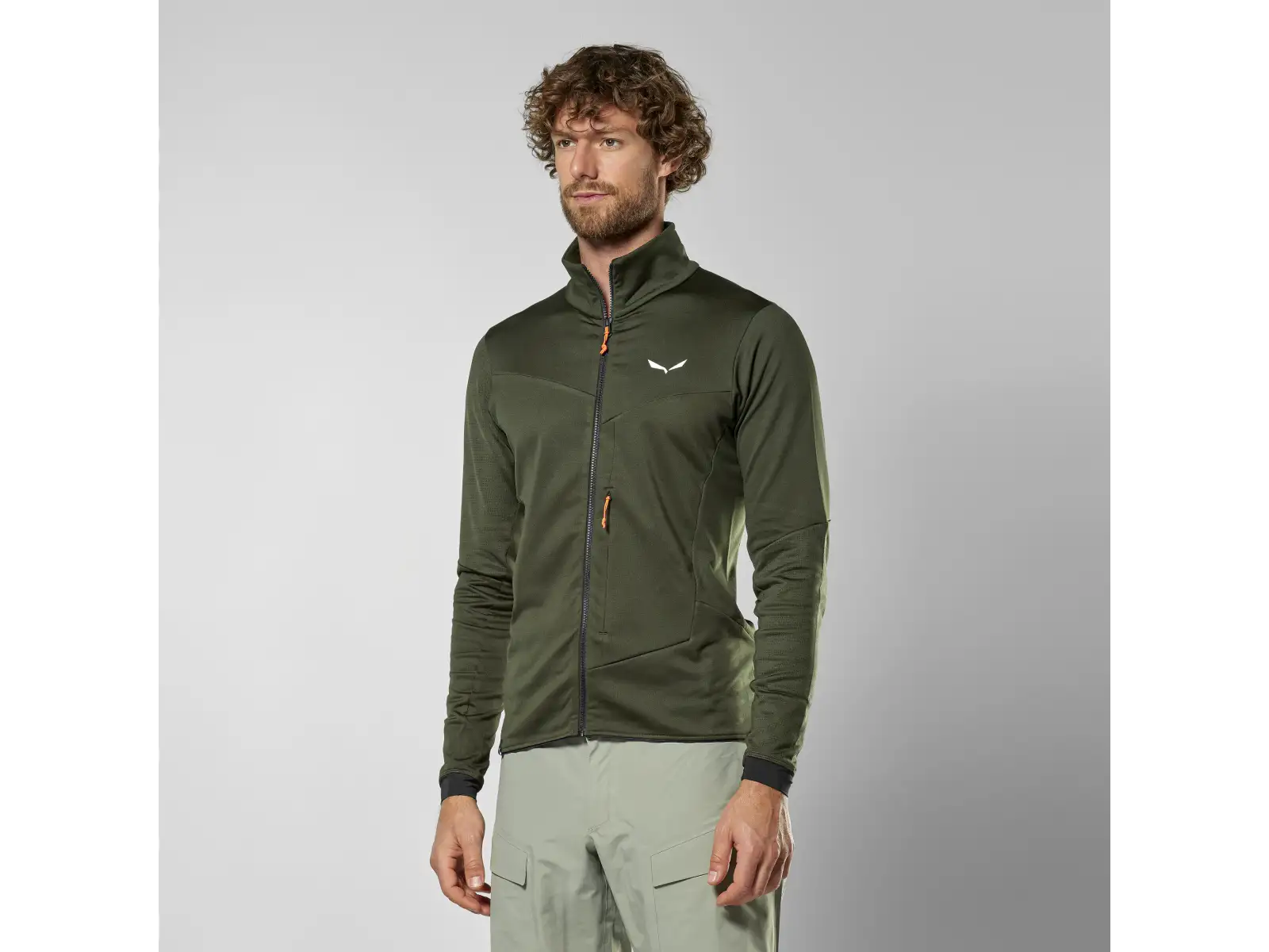 Salewa Sella Crevasse pánska mikina Dark Olive
