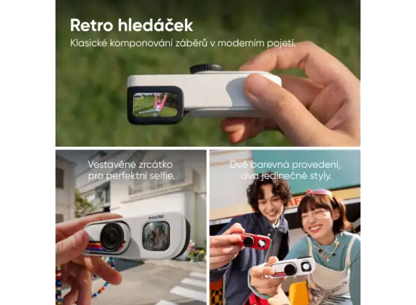 Insta360 GO 3S kamera Retro bundle 64 GB špeciálna edícia biela